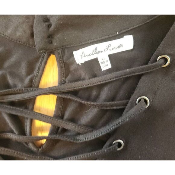 Another Love brand, bamboo fiber, black midi dress - Picture 6 of 9